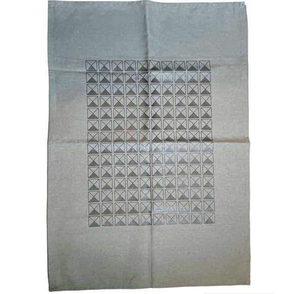 Geometric Tea Towels 2 Hanging Loop Contemporary Kitchen Triangles Lightweight - Picture 1 of 4